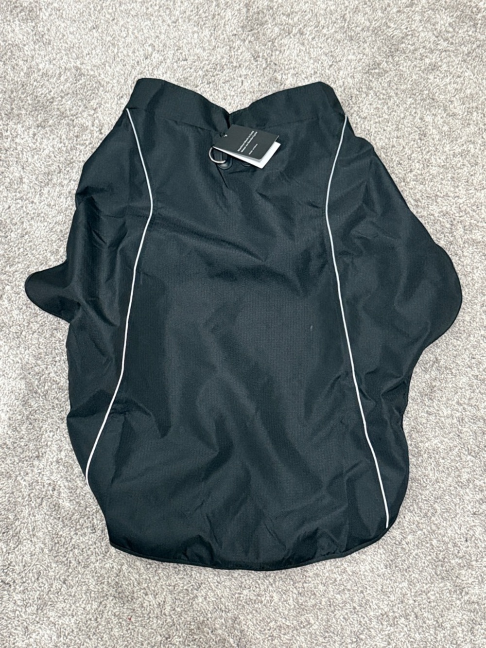 Joy Daog pet clothes black size 4X adjustable raincoat good for cold weather